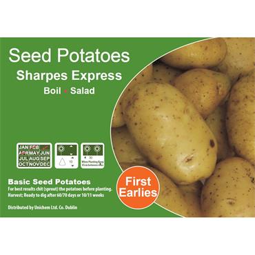 SEED POTATOES SHARPES EXPRESS 2KG 
