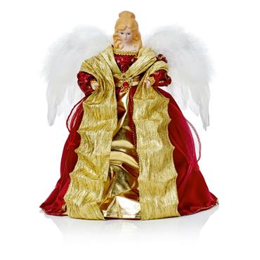 PREMIER ANGEL TREE TOP BURGUNDY 30CM