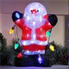 NOMA 35CM ACRYLIC SANTA WITH LIGHT STRING