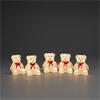 KONSTSMIDE BEARS 5/SET LED ACRYLIC