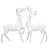 GISELA GRAHAM RESIN STAG WHITE EMBOSSED