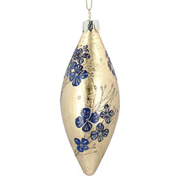 GISELA GRAHAM GOLD LEAF GLASS OLIVE