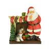 FLORALSILK  SANTA WITH FIREPLACE 24CM