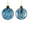 BAUBLE GLASS FEATHER EFFECT
