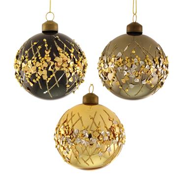 BAUBLE GLASS SPARKLE BEAD