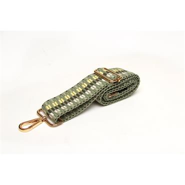 ALICE WHEELER ZIG ZAG SAGE CROSS BODY STRAP