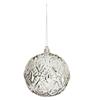 PREMIER DECORATIONS SILVER BRANCH BAUBLE 10CM