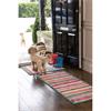 HUG RUG BRIGHT GREEN STRIPES RUNNER 65X150