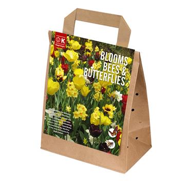 BLOOMS BEES & BUTTERFLIES YELLOW/MAROON SHADES