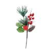 FESTIVE CHRISTMAS BERRY PICK WITH PINECONE 33CM