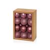 PREMIER DECORATIONS PLUM MULTI FINISH BALLS 24X60MM