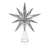 PREMIER DECORATIONS MIRROR STAR TREE TOPPER WITH SILVER EDGING 30CM