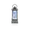PREMIER DECORATIONS LIT ANTIQUE SILVER LANTERN DOGS WATER SPINNER 27.5CM