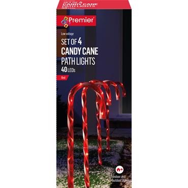 PREMIER DECORATIONS CANDY CANE PATH LIGHT 62CM