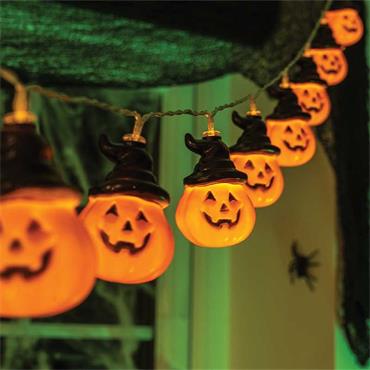 SMART GARDEN HALLOWEEN JACK O LANTERN STRING LIGHTS SET OF 10