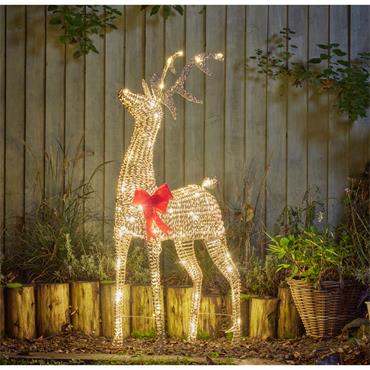 THREE KINGS GLITTERTWIST REINDEER 115CM - GOLD,