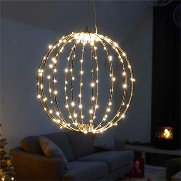 THREE KINGS 190 LED TWINKLE ORB, WARM WHITE 30CM,