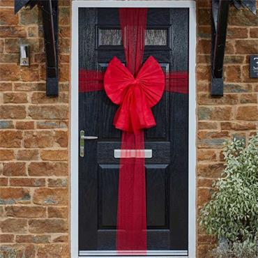 THREE KINGS CHRISTMAS DOOR BOW - RED