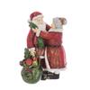 FLORALSILK RESIN MR AND MRS SANTA 15.5CM
