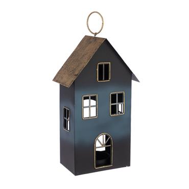 FLORALSILK METAL HOUSE TEA LIGHT HOLDER