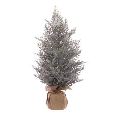 FLORALSILK SNOWY CEDAR TREE IN BURLAP 56