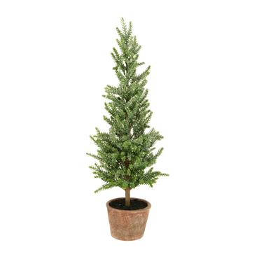 FLORALSILK PINE TREE W/BROWN POT 55CM