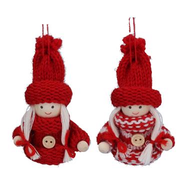 GISELA GRAHAM KNITTED RED SCANDI GIRL