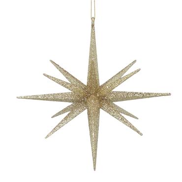 GISELA GRAHAM GOLD GLITTER BETHLEHEM STAR LARGE