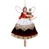 GISELA GRAHAM RED VELVET/GOLD LACE RESIN NUTCRACKER FAIRY