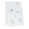 GISELA GRAHAM FABRIC TABLE RUNNER W EMBROIDERED SPRIGS