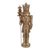 GISELA GRAHAM GOLD RESIN NUTCRACKER W STAFF
