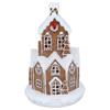 GISELA GRAHAM RESIN WHITE ICED LED GINGERBREAD VILLAGE LGE