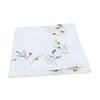 GISELA GRAHAM FABRIC TABLECLOTH W EMBROIDERED SPRIGS