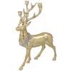 GISELA GRAHAM GOLD RESIN STAG CANDELABRA