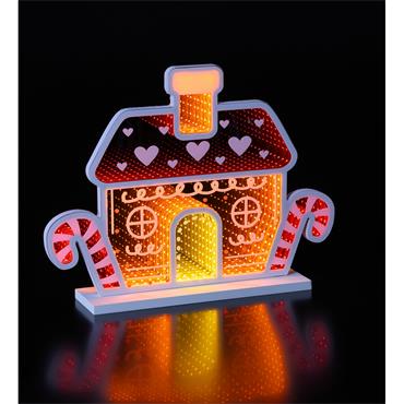 NOMA 30CM INFINITY GINGERBREAD HOUSE WITH CANDY CANES