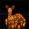NOMA 36CM BROWN ACRYLIC RESTING BABY DEER WITH 65 LEDS
