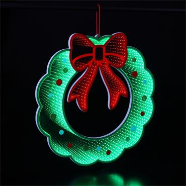 NOMA 46CM INFINITY HANGING WREATH WITH BOW
