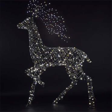 NOMA GREY DUO BULB RATTAN HIGHLAND STAG 2M