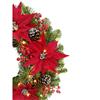 POINSETTIA PINE 26" WREATH PRELIT