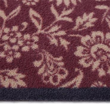 HUG RUG PAISLEY FLORAL BURGANDY RUNNER 65X150