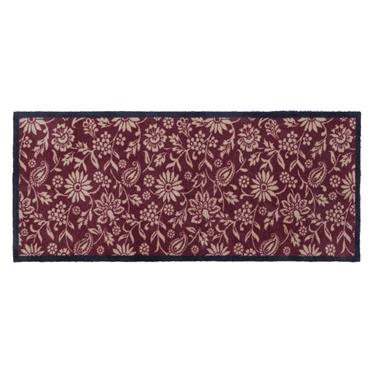 HUG RUG PAISLEY FLORAL BURGANDY RUNNER 65X150