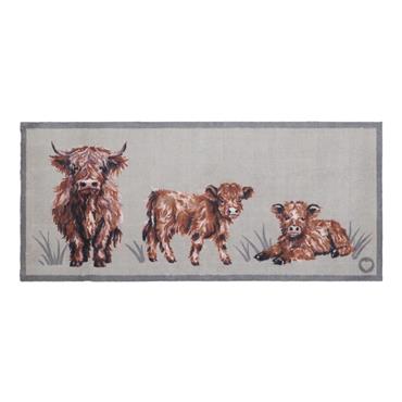 HUG RUG RUNNER HERITAGE HIGHLAND COW 65X150