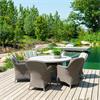 ALEXANDER ROSE HAZELMERE 6 SEAT DINING SET - GREY WEAVE