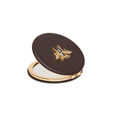 ALICE WHEELER MIRROR - ROUND COMPACT CHOCOLATE