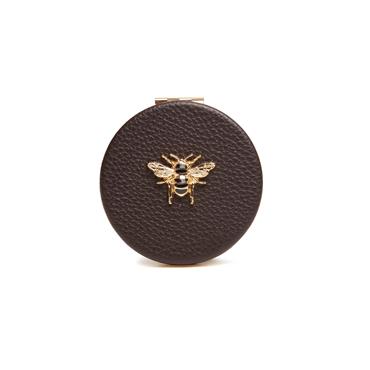 ALICE WHEELER MIRROR - ROUND COMPACT CHOCOLATE