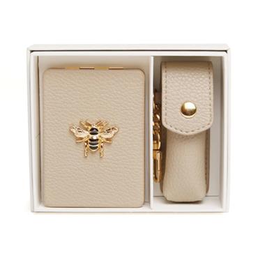 ALICE WHEELER MIRROR & LIPSTICK HOLDER STONE