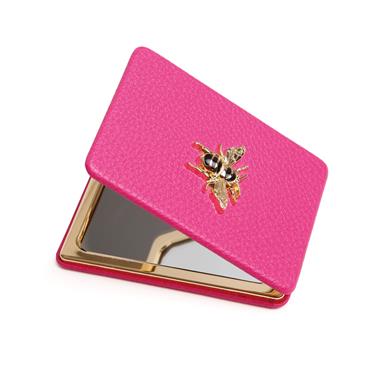 ALICE WHEELER MIRROR - OBLONG COMPACT HOT PINK