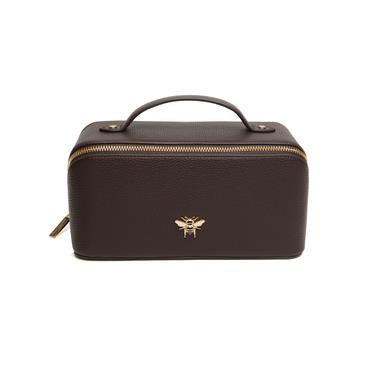 ALICE WHEELER TRAIN CASE CHOCOLATE