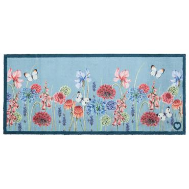 HUG RUG BUTTERFLY GARDEN BLUE RUNNER 65X150
