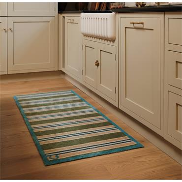 HUG RUG TIMELESS STRIPE GREEN RUNNER 65X150
